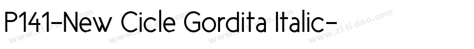 P141-New Cicle Gordita Italic字体转换